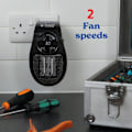 Miniatyrbild 4 av 5: 500W Keramisk Pluggvärmare, Justerbar Termostat, 12 Timmars Timer & LED-Display, 2 Fläktlägen, Svart