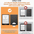 Miniatyrbild 2 av 5: Fodral för 6,8 tum All-New Kindle Paperwhite 11:e generationen 2021 / Signature Edition Omslag med automatisk sömn/vakna dubbel handrem / Stativ Apricot blossom