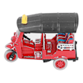 Pikkukuva 2 / 5: Vedettävä thaimaalainen kolmipyöräsimulaatio, metalliseos Tuk Tuk -automalli, lasten ajoneuvolelu [D] Red