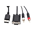 Miniatyrbild 2 av 5: 3,5 mm till 2-hane RCA-adapterkabel för Sega Dreamcast VGA guldpläterad kabel[D]