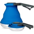 Bärbar Silikon Campingmugg 1,5L för Camping Husvagn, 6 Koppars Kapacitet, Rostfritt Stål och Silikon[D]