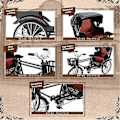 Miniatyrbilde 5 av 5: Trehjuling Modell Nostalgisk Retro Stil Utvidbar Kalesje Bevegelig Kjede Rickshaw Skrivebords Ornament Hjem Dekorasjon Gaver fra SENZHE