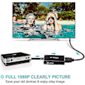 Miniatyrbild 2 av 5: RCA till HDMI-konverterare, komposit till HDMI-adapter stödjer 1080p PAL/NTSC-yky