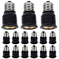 Miniatyrbillede 2 af 2: 15 stk. Pæreadapter Konvertere Lysekrone Lampe Base Konverter Lysfatning Adaptere (e12 Til E14)