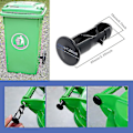 Miniatyrbilde 2 av 4: 3 Par Hengselbolter Hengselpinner For Søppelbøttelokk Bins For Å Passe 240/120/100/60l Utendørs Søppelbøtter, 65mm X 18mm, Svart Plast[C]