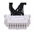Miniatyrbillede 2 af 3: 30 CM OBD2 J1962 Y 16-polet Splitter Forlængerledning Bilforlængerkabel Adapter White and Black