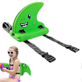 Miniatyrbild 1 av 5: Hajfena Simbräda för Barn, Hajfena Flythjälp Säkerhet Simtränare, Bärbara Träningsflottar med Justerbart Bälte[D] Green