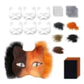 Therian Maske Sæt med Kunstpels til Cosplay og Karneval[D] A