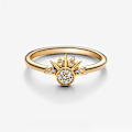Miniatyrbild 4 av 5: Celestial Sol och Måne Ring Set, Glittrande Sol Måne Ring Med 14k Guld/Silver Plätering 7