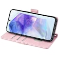 Miniatyrbillede 4 af 5: Læder Wallet Case med RFID-blokering og stativfunktion samt håndrem til Samsung Galaxy A26 5G - Grøn[D] Multicolor Pink