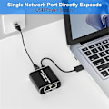 Miniatyrbillede 3 af 5: LAN Splitter 1 til 2, 1000 Mbps Ethernet Splitter 2 Ports Gigabit Netværks Splitter til Computer, Hub, Switch, Router