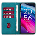 Miniatyrbilde 2 av 5: Etui med kortholder for TCL 505, kalveskinnstekstur, støtsikker, telefonstativ Baby Blue