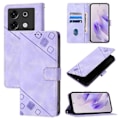 Miniatyrbillede 1 af 5: Præget PU-etui til Infinix Zero 30 5G[D] Light Purple