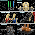 Miniatyrbillede 3 af 5: 28 stk. Star Wars Minifigurer Battle Droids Byggeklodser Sæt General Grevious Droideka Battle Army Droids Actionfigurer