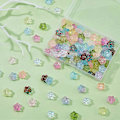 Miniatyrbillede 3 af 5: 120 stk. Lass Blomsterperler Blomster Glasperler Livlige Spraymalede Lampwork Perler Blomster Løse Spacer Perler til DIY Smykkefremstilling Hul: 1mm[D]