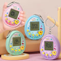 Miniatyrbillede 2 af 5: Elektroniske kæledyrsspil Virtuel Tamagotchi Nostalgisk Virtuel Cyber Digitale Dyr Legetøj til børn (D) color PURPLE