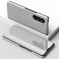 Miniatyrbillede 2 af 5: Til Samsung Galaxy Z Fold 6 Etui, Luksuriøs Spejlvisning Klar Glitter Læder Flip Etui med Støttefod til Samsung Galaxy Z Fold 6 White For Galaxy Z Fold 6