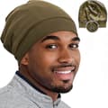 Silke Satin Sleep Bonnet for menn, justerbar hårbeskyttelse nattlue [D]