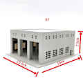 Miniatyrbillede 2 af 4: Outland Models Miniaturer 3-bås Stor Garage til Lastbiler/Biler 1:64 BRUG[T]