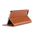Miniatyrbillede 4 af 5: Til iPhone SE (2020)/SE (2022)/8/7 4,7 tommer Olie-kant Crazy Horse Ægte Læder Fastgjort Hård PC Indvendig Etui Tegnebog Stativ Flip Telefon Cover - Sort Brown