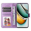 Miniatyrbild 2 av 5: Läderplånboksfodral med solrosmönster för Realme 11 Pro 5G/11 Pro+ 5G - Skyddande Flip-fodral med stativ Multicolor, Purple Style C