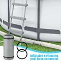 Miniatyrbild 5 av 5: T-stycksförlängning för slangkoppling, 38 mm till 32 mm, poolslangadapter för Intex Bestway Coleman, 3-vägs ventilslangkoppling med rostfritt [D] 2-way Valve 1 piece