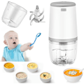 Pikkukuva 1 / 5: Mini-blenderit vauvalle, mini-elintarvikeprosessori, 300 ml vauvanblenderi, mini-sähköinen hakkuri, mini-elintarvikeprosessori USB-latauksella, sähköinen blenderi vauvoille