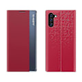 Miniatyrbilde 1 av 5: For Galaxy Note 10 Plus Side Display Magnetisk Horisontal Flip Enkelt Tekstur Klut + PC-etui Med & For Galaxy Note 10 Plus Red
