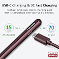 Miniatyrbilde 4 av 5: Raphael 520c Styluspenn for Surface, USB-C-lading, Designet i Houston, Passer til Surface Pro 9 & Pro 8/bærbar sølv