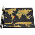 Miniatyrbilde 1 av 5: Plakater & Trykk Deluxe Scratch Off Verdenskart Poster Journal Log Giant The Gift Black