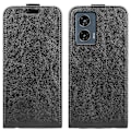 Miniatyrbillede 1 af 5: R64 Lodret Flip Læderetui Til Motorola Edge 50 Fusion Black