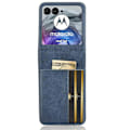 Miniatyrbillede 5 af 5: Til Motorola Razr 50 5G Wallet Case Stødsikkert Læder Telefon Cover[D] Multicolor Style E