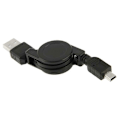 Miniatyrbillede 3 af 4: USB 2.0 til Mini 5-polet Indtrækkelig Datakabel Style1