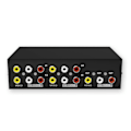 Pikkukuva 2 / 5: 4-Port RCA-komposiittivideo- ja ääni-AV-kytkinvalitsin -jakaja -laatikko 4-suuntainen Fg
