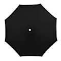 Miniatyrbillede 1 af 5: Udskiftningsdug til parasolovertræk, udendørs parasol udskiftningsovertræk [D] Black 6-ribs 6.5FT-2m