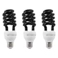 3x E27 40w UV Ultraviolett Fluorescerende Blacklight CFL Lyspære Lampe 220v Form: spiral Watt Volt[D]