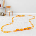 Miniatyrbilde 5 av 5: Flerfarget montert togvogn, elektrisk togvogn, DIY-bil, DIY elektrisk tog, barneleke [D] pink Three carriages