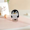 Miniatyrbillede 3 af 4: Håndlavet Pingvin Figur Hæklet Dukke Legetøj Smilende For Positive Vibes Følelsesmæssig Støtte Sød Værelsesindretning Inspirerende Gave Til Børn [kk] Black