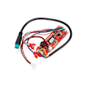 Miniatyrbilde 1 av 5: Dashbord for elektrisk scooter for LENZOD metall scooter, erstatningskretskort med tydelig datavisning Red