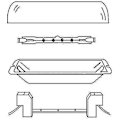Miniatyrbilde 5 av 5: 2024 2-pakks R7s LED-lampeholder 118mm Halogen, AC 100-240V, Lineær Keramisk Holder for Spot