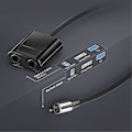 Miniatyrbillede 4 af 5: 2 Ports Toslink Splitter, Optisk Fiber Lydsplitter 1 ind 2 ud Støtter LPcm2.0, Digital, DTS 5.1 fo Black