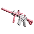 Miniatyrbillede 1 af 5: 50% RABAT, Elektriske vandpistoler M4, Automatiske sprøjtepistoler - Kraftige vandpistoler op til 10 meter, Vand Sommerlegetøj til udendørs pool vandkamp [D] Pink