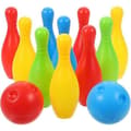Bowling Set för Barn, Mini Bowling Set Trädgårdsspel Inomhus Partyspel 10 Käglor med 2 Bollar för Barn 3+ År[D]