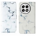 Miniatyrbild 1 av 4: Marmorläder Telefonfodral För OnePlus 13 White Marble