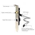 Miniatyrbilde 3 av 5: 24Bit 192Khz Datterkort SPDIF Optisk og RCA Utgangsplate Kabelbrakett Digital Lydutgang for Black