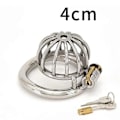 Miniatyrbillede 2 af 4: 304 Rustfrit Stål Metal Mandlig Kyskhedsbure Enhed Begrænsning Spiked-ring med Lås 4.5CM