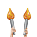 Miniatyrbillede 1 af 4: Oppustelig Fakkelpind Flamme Lommelygter Olympiske Konkurrence Rekvisitter Pind [kk] 2pc