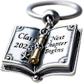 Miniatyrbillede 1 af 3: Dimittender 2025 Bogformet Dimissionsnøglering, Charm Vedhæng Dimissionsgaver til Universitets- og Skoleelever[D] A