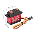 Miniatyrbild 5 av 5: DS3218 180 graders digital RC servo 20 kg vridmoment vattentät metall RC servomotor Orange