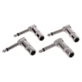 4 st Rätvinklig 1/4\" TS Mono Telefonplugg Gitarr Ljudkontakt 6,35mm Jack[D]